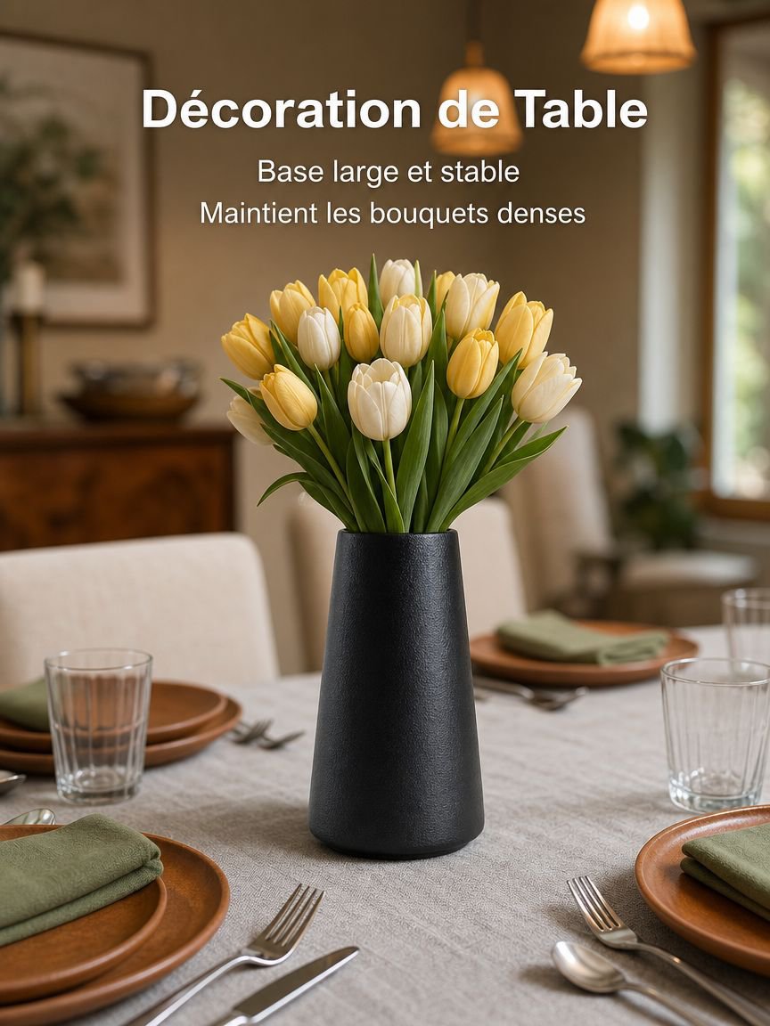 Vase en céramique non émaillée comme centre de table