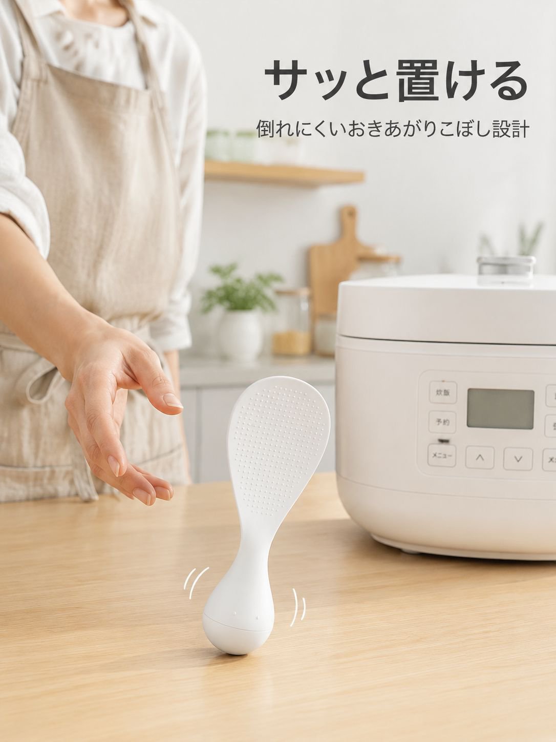 丸々としたご飯スプーン