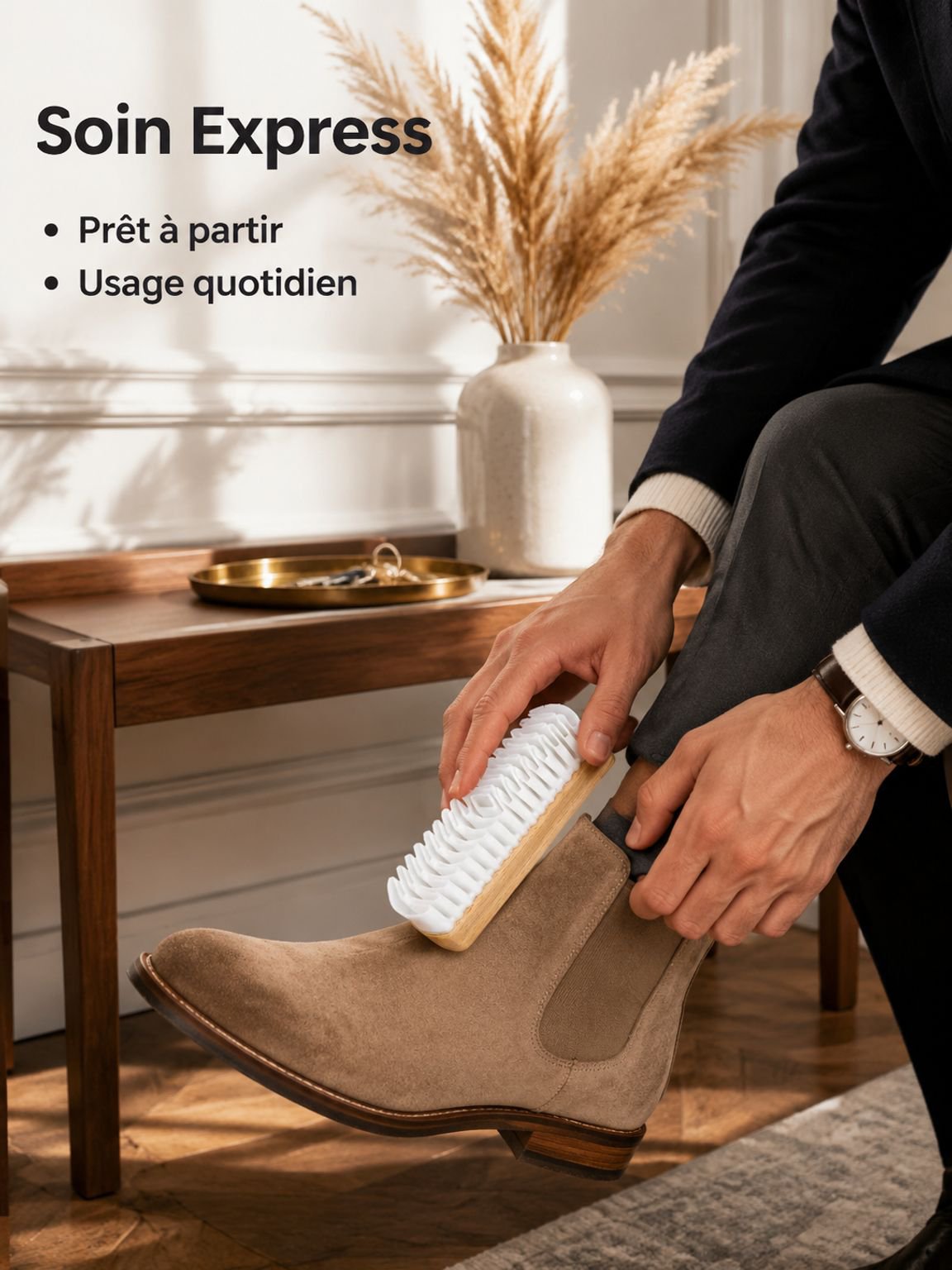 Brosse spéciale pour chaussures en daim