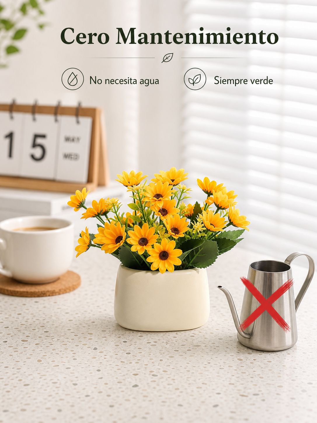 Maceta de cerámica para flores artificiales