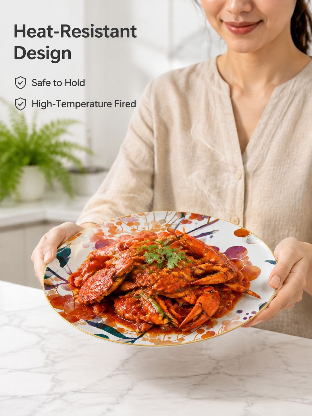 Plate flower ceramic tableware set