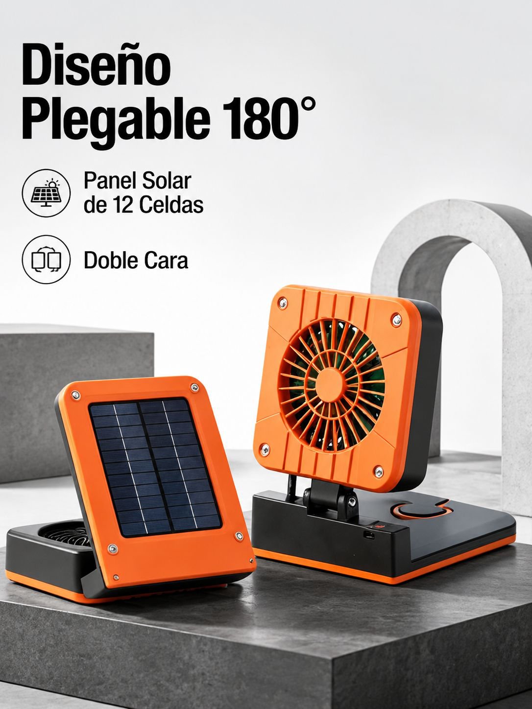 Ventilador Solar Portátil para Exteriores
