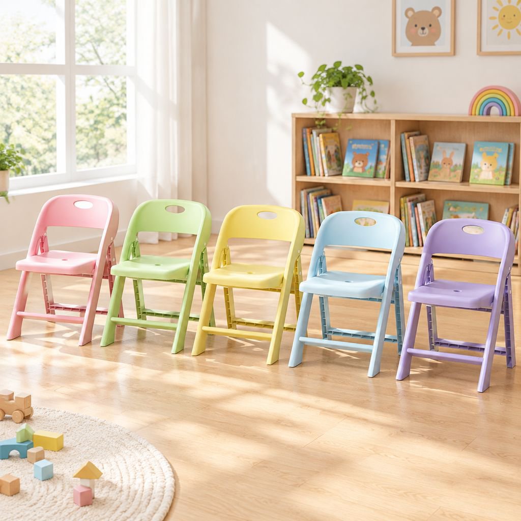 コンパクトで持ち運びやすい幼児用椅子