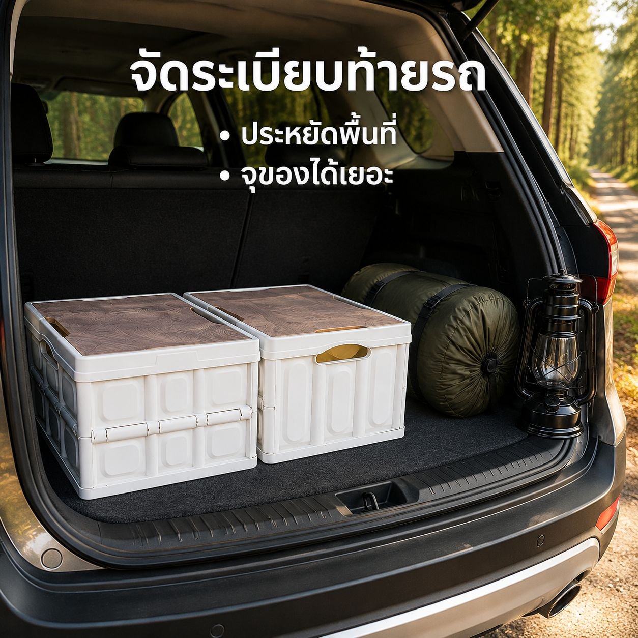 กล่องเก็บของพับได้สำหรับตั้งแคมป์กลางแจ้ง