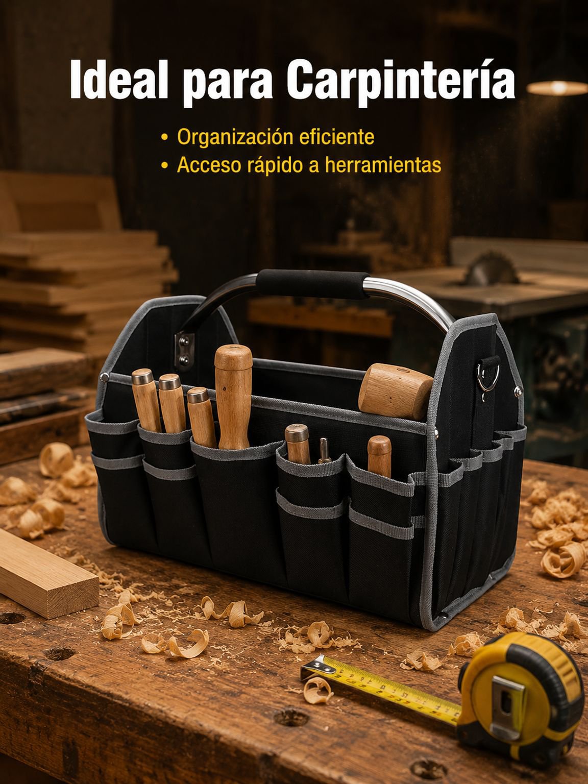 Bolsa de herramientas portátil ligera y fácil de transportar