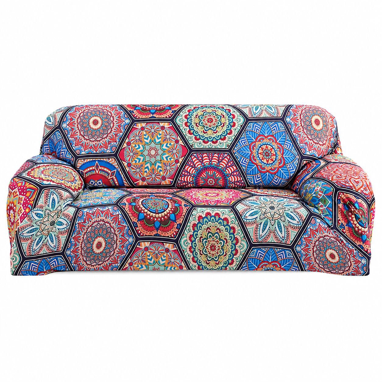 Bohemian Stretch Sofa Cover, Full Protective Elastic Fabric