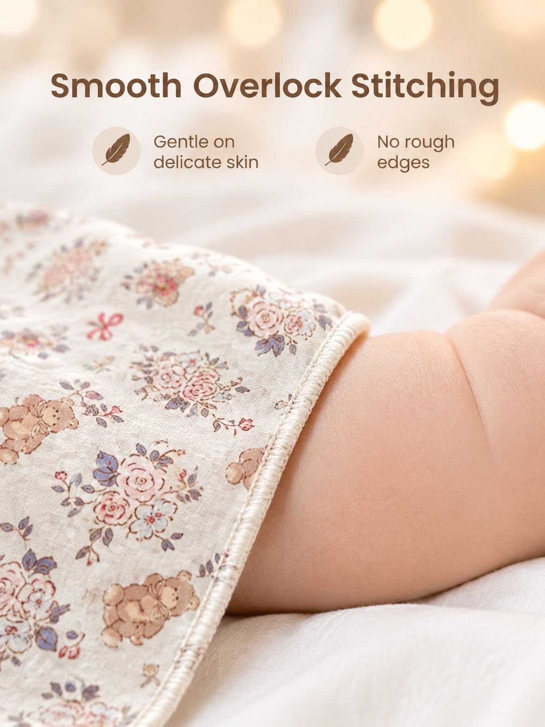 Baby handkerchief with a delicate floral look