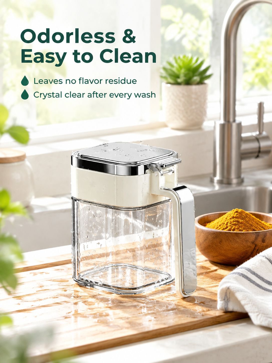 Kitchen salt box with airtight design to preserve freshness of seasonings