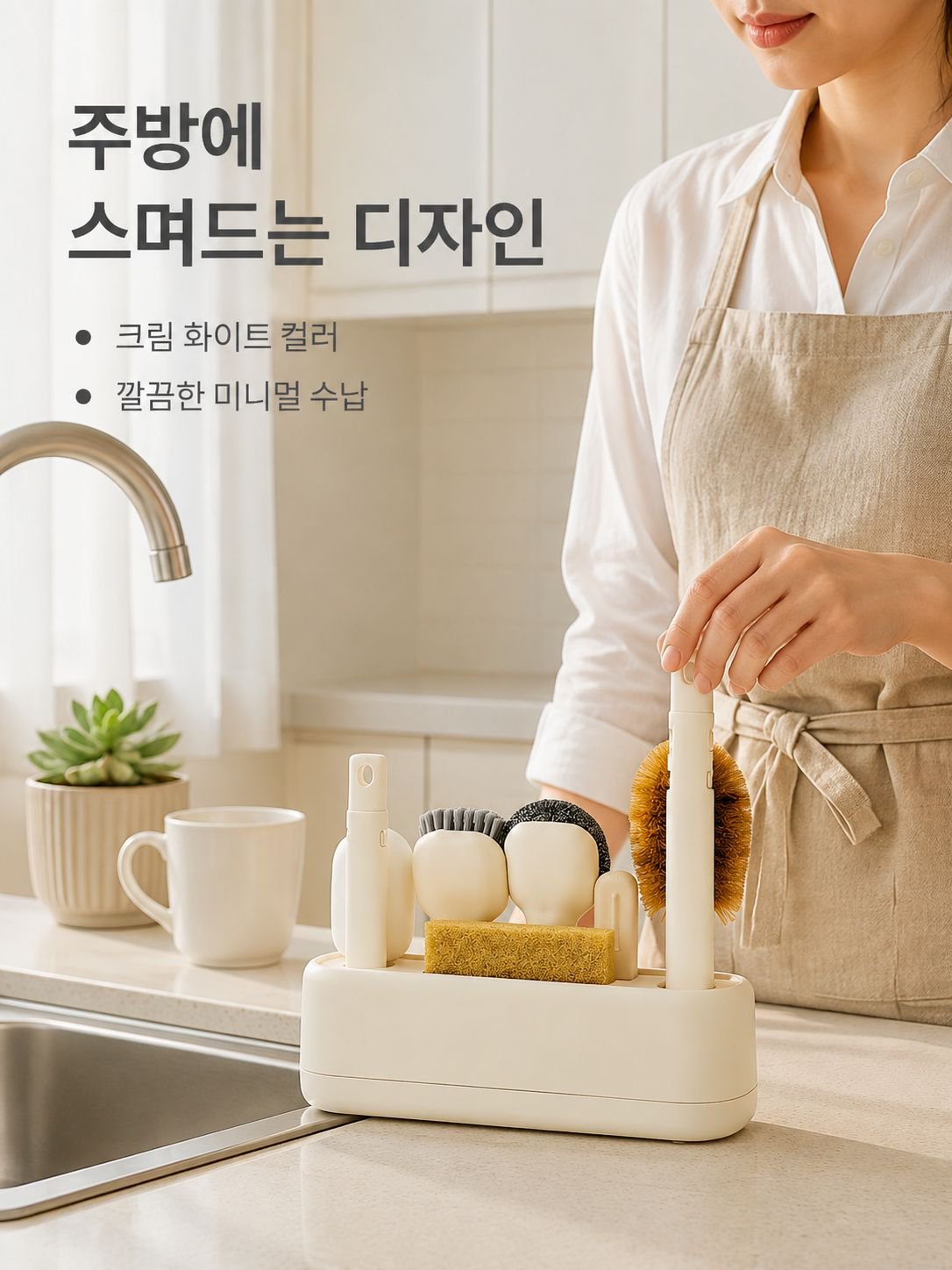 주방 수납 도구 브러시 세트