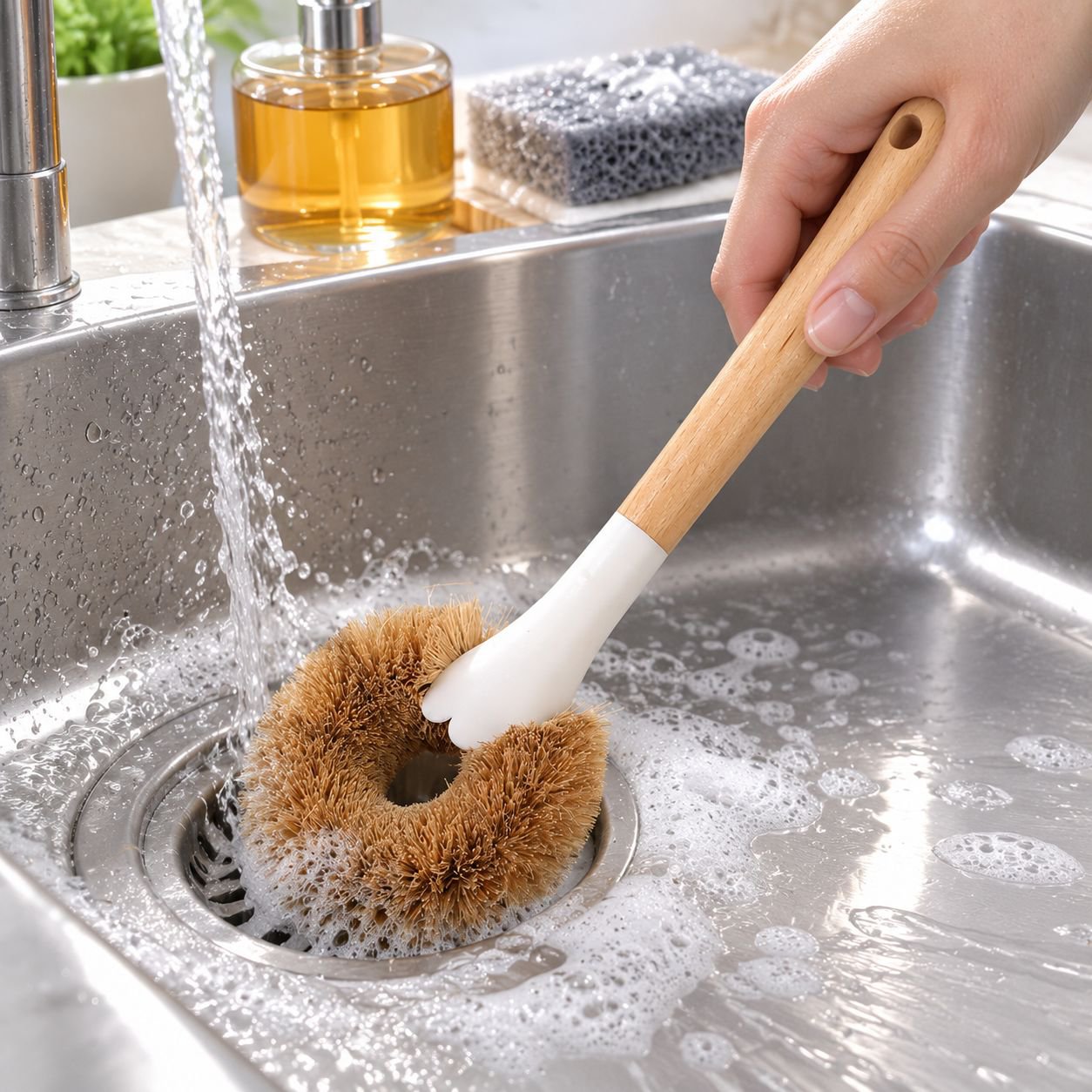 Multipurpose cleaning brush for home and kitchen use