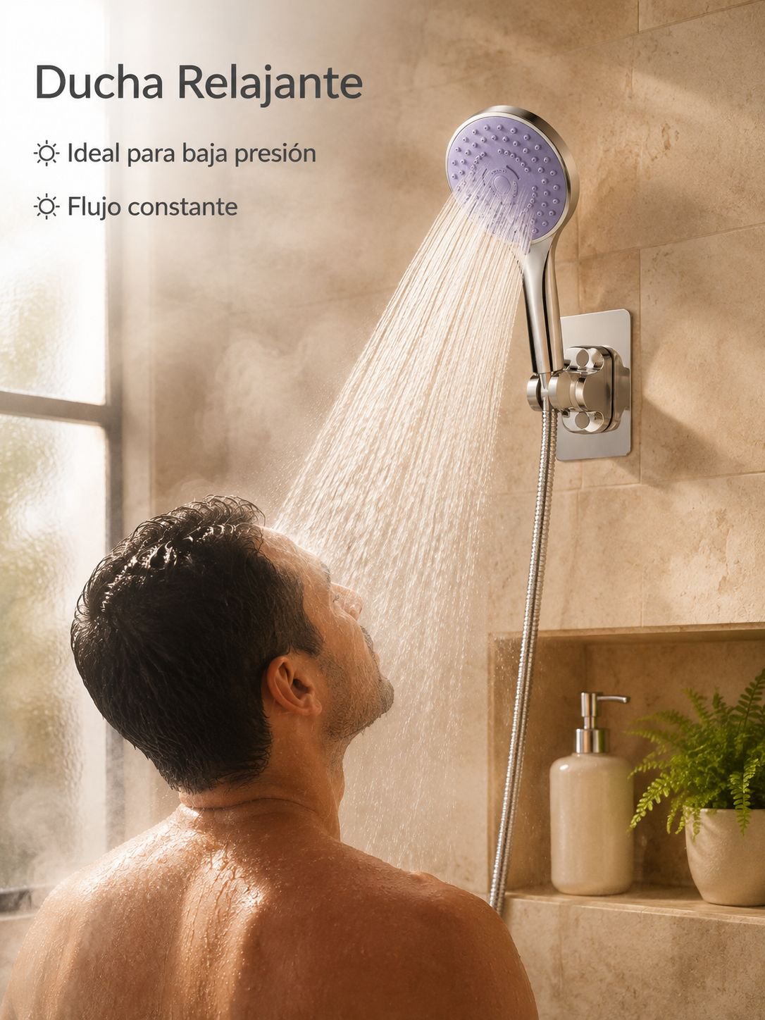 Cabezal de ducha de alta presión con manguera, juego para baño en casa y dormitorio
