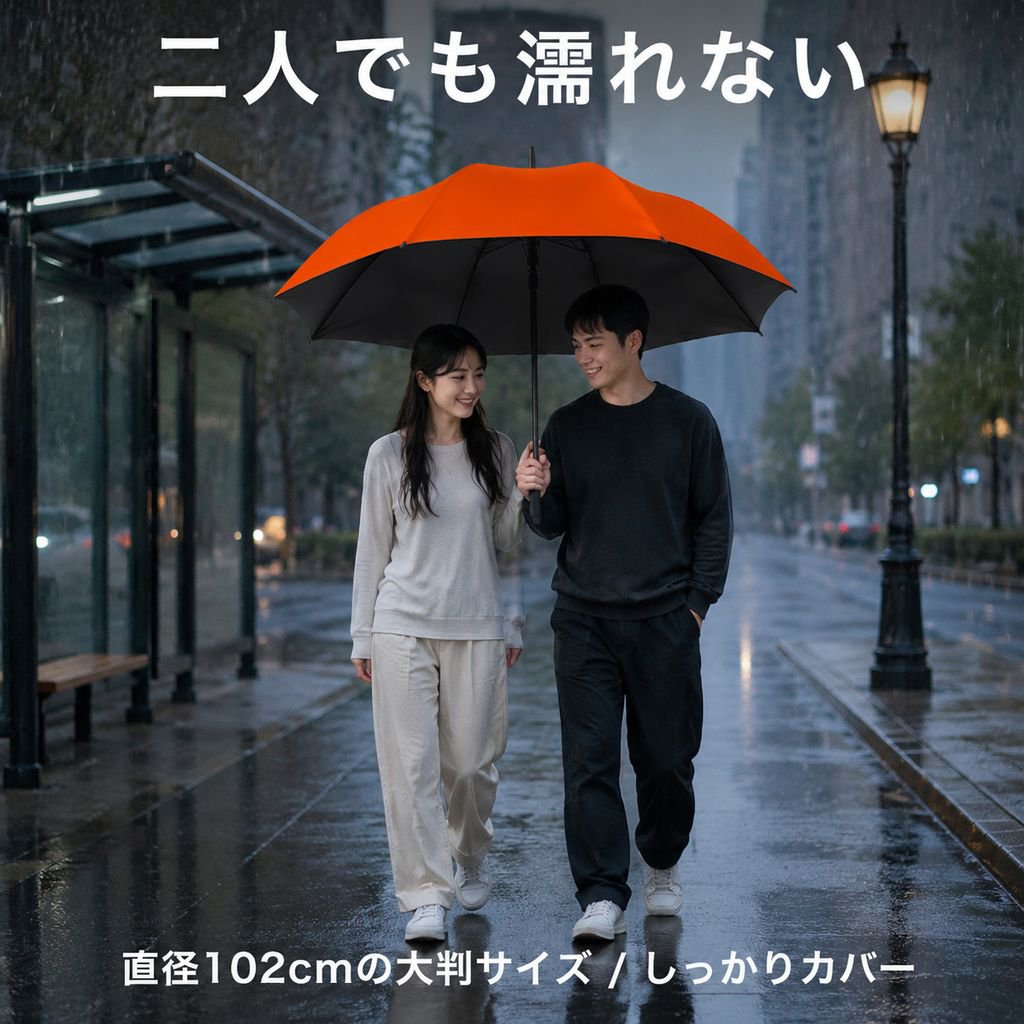 耐風UVカットゴルフ長傘 自動開閉 晴雨兼用傘