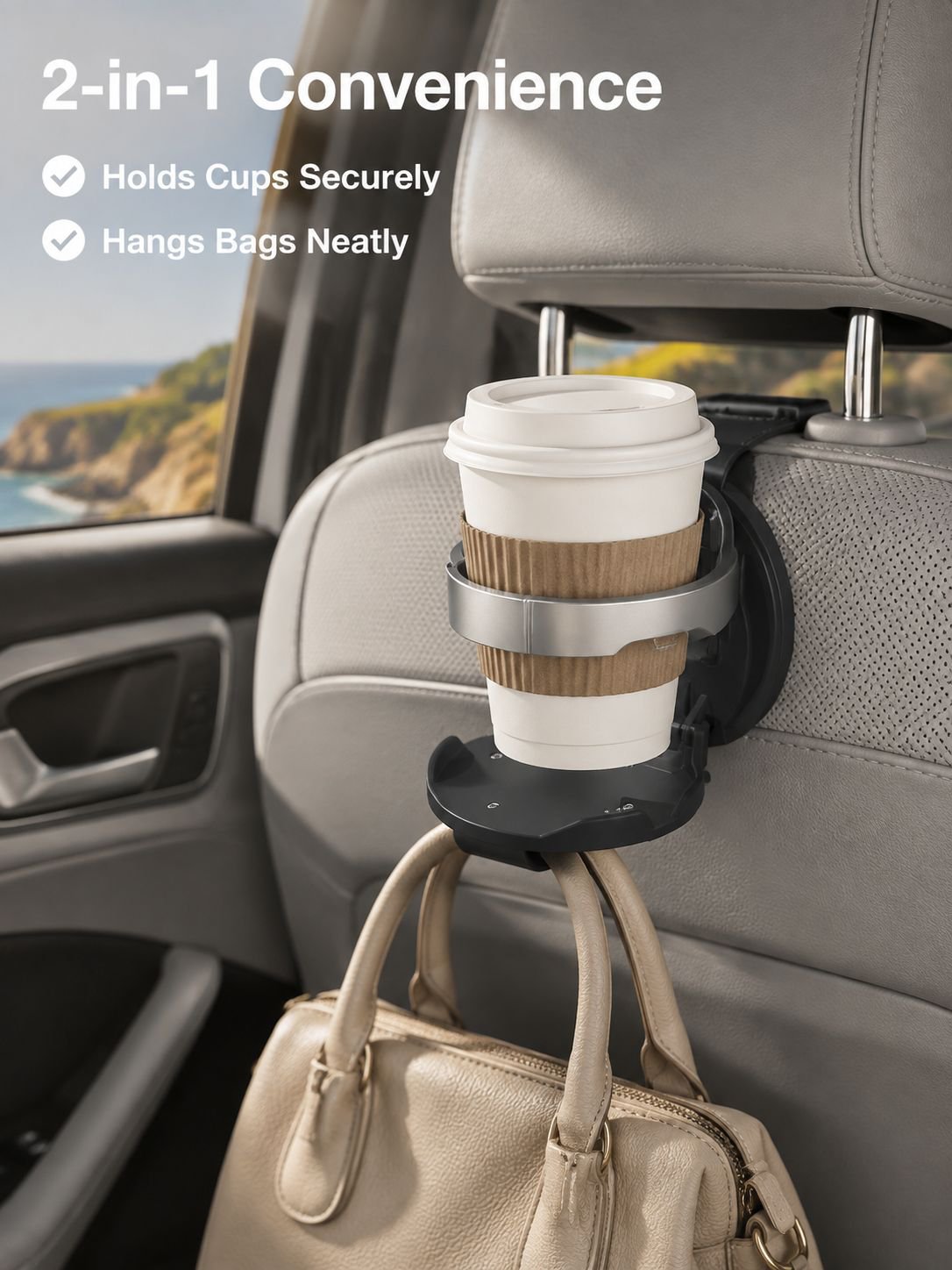 Car door cup holder, car storage folding cup holder, multi-functional cup holder, fixed storage brac