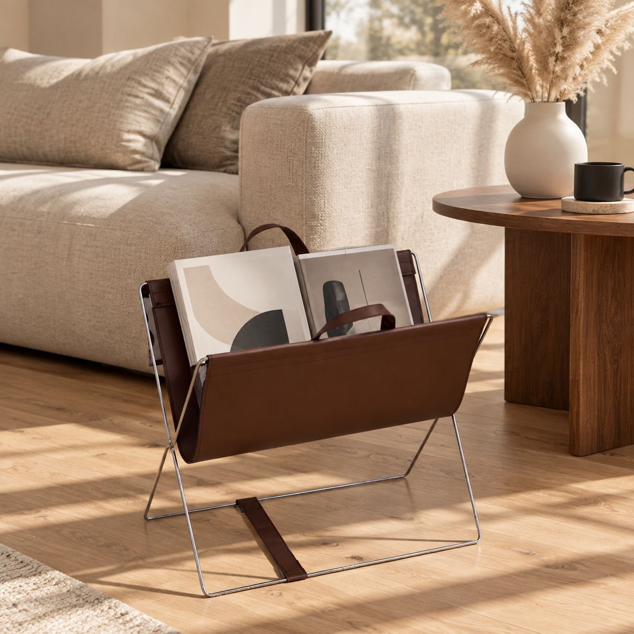 Modern minimalist luxury showroom: bookshelf