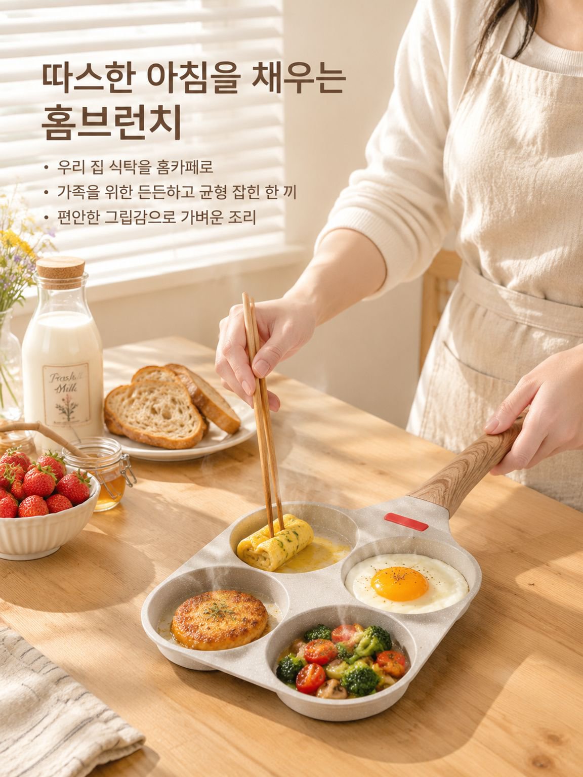 3 in 1 오믈렛 도우미 논스틱 계란 프라이 도구