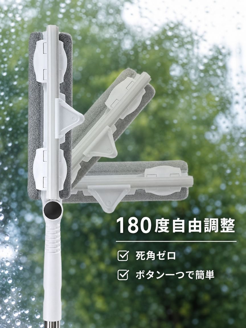 多機能伸縮式窓拭きクリーナー