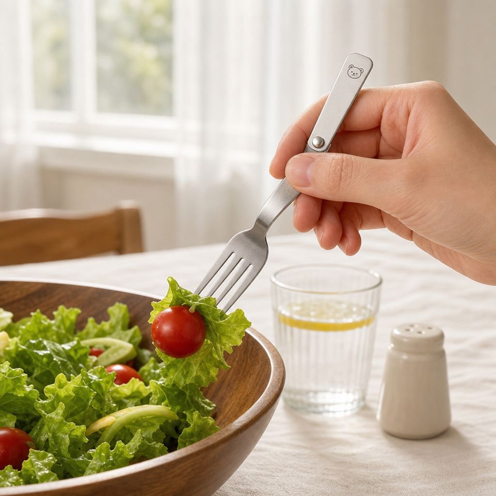 Outdoor Travel Portable Foldable Stainless Steel Flatware