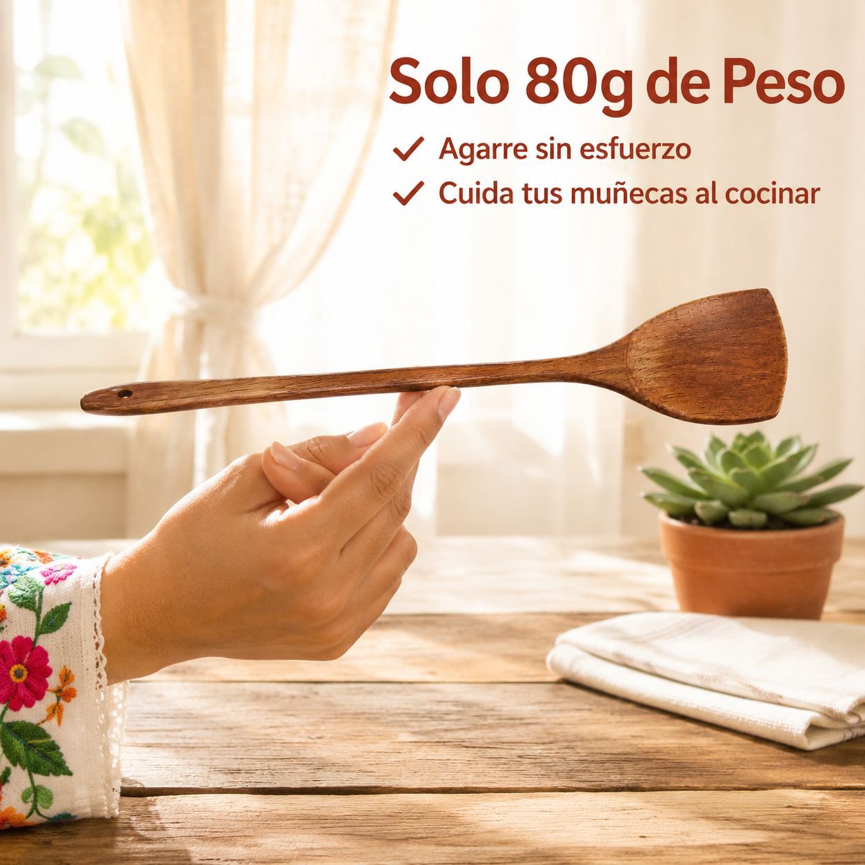 Espátula de madera para cocina