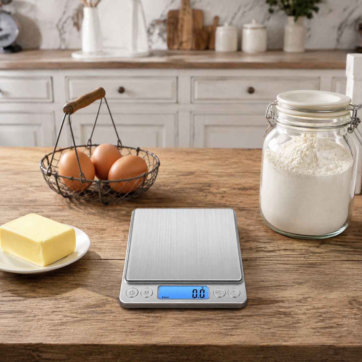 Balance électronique de cuisine précise pour pâtisserie en acier inoxydable