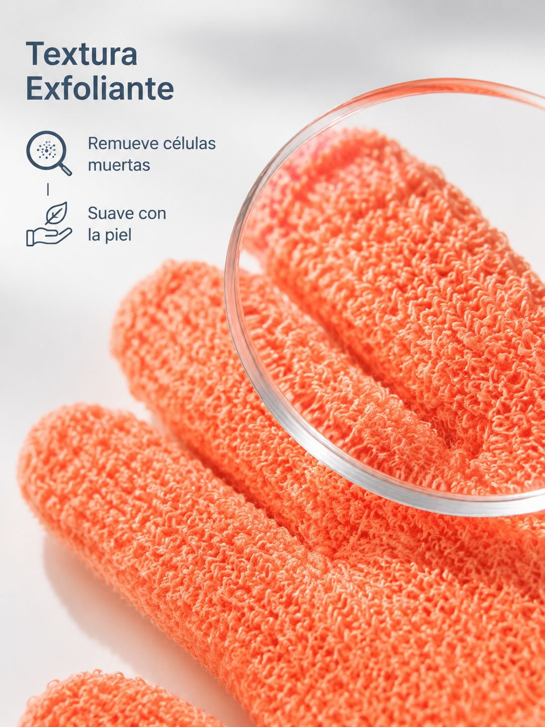 Guante de baño para limpieza profunda y control de aceite