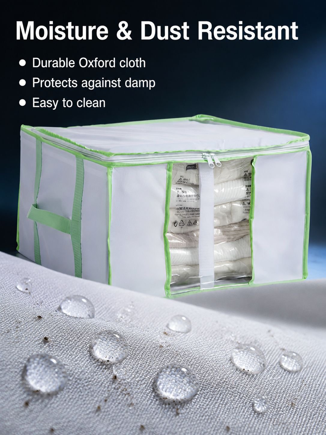 Under-Bed Vacuum Compression Storage Box, Oxford Cloth Clothing Organizer