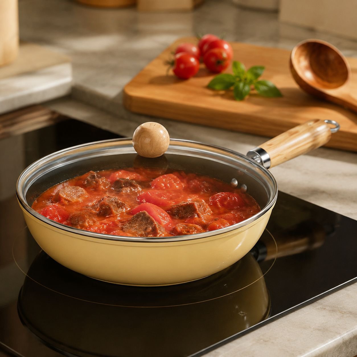Portable induction cooker suitable for home kitchens