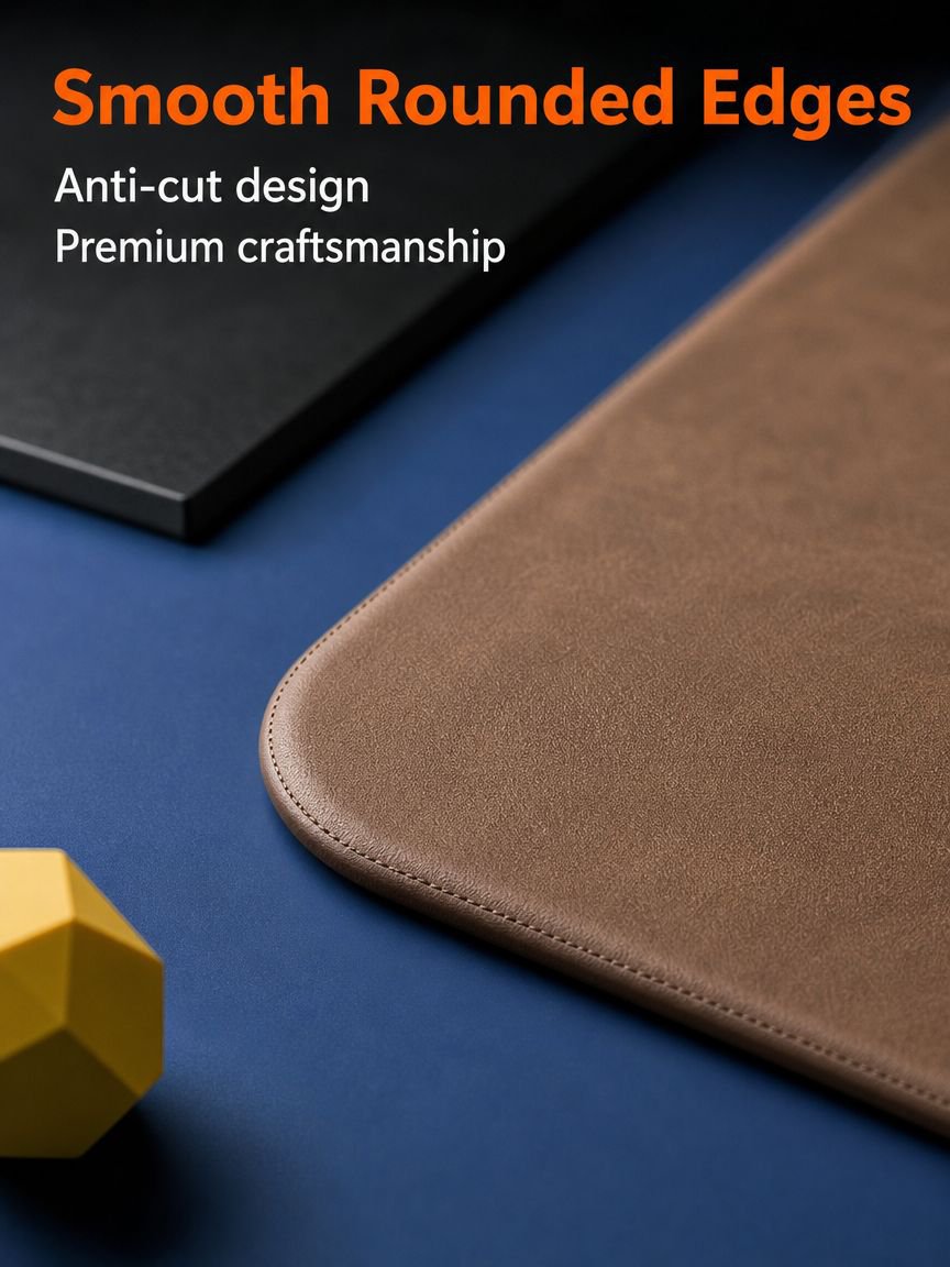 Black extended mouse pad for modern workspace