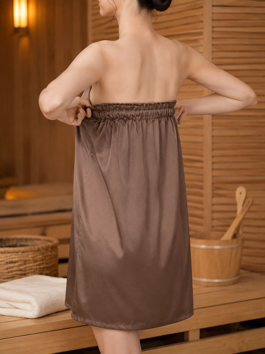 Komfortabler und luxuriöser Bademantel für Zuhause und Spa
