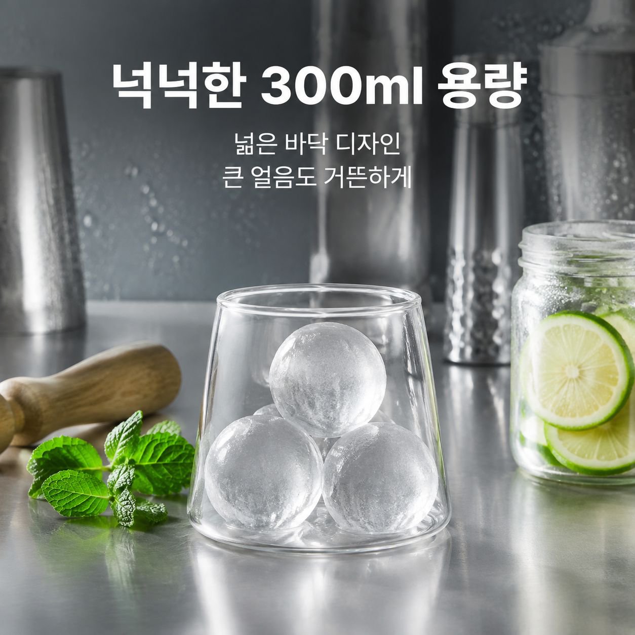 고붕규산 유리 투명 컵