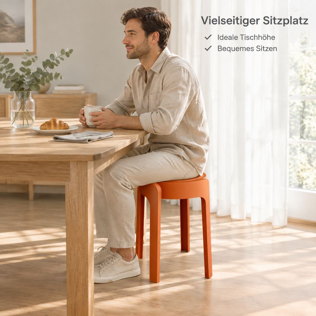 Moderner, schlichter Esszimmerstuhl mit Polster