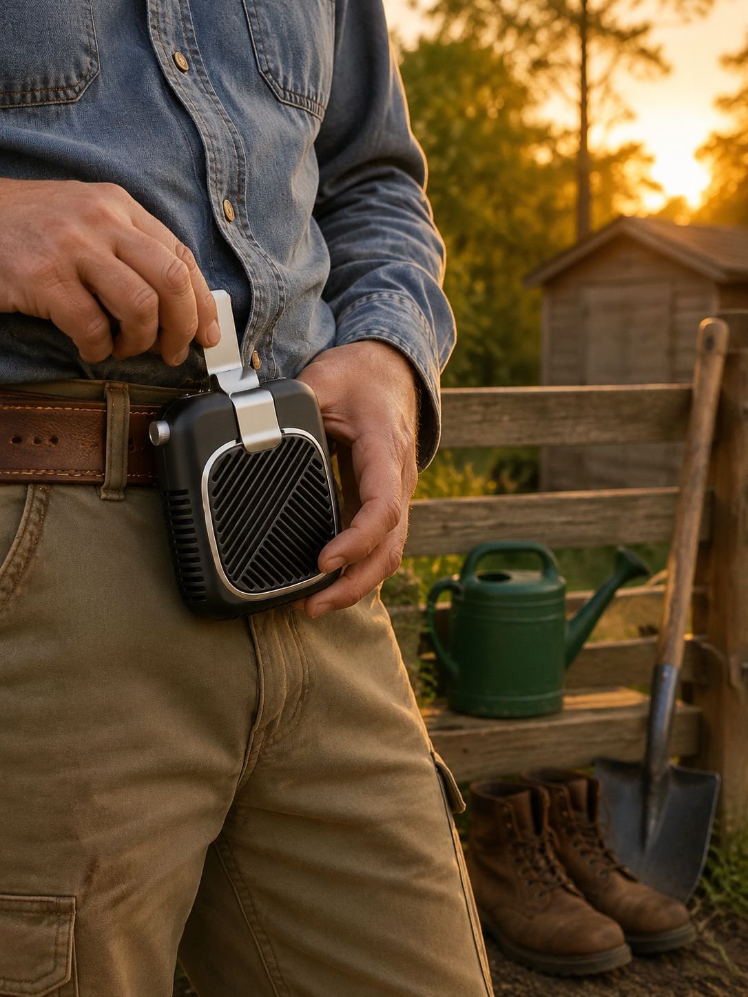 Personal cooling fan for work, travel, and outdoor use