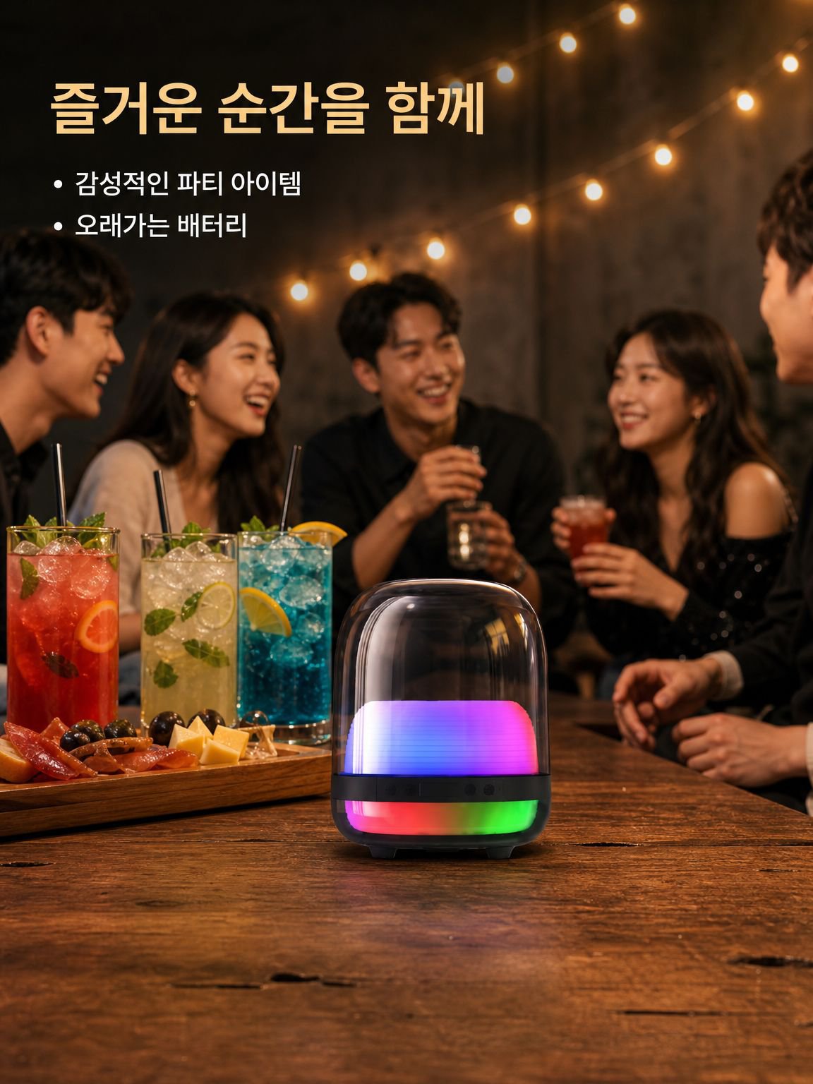 고품질 크리스탈 블루투스 스피커