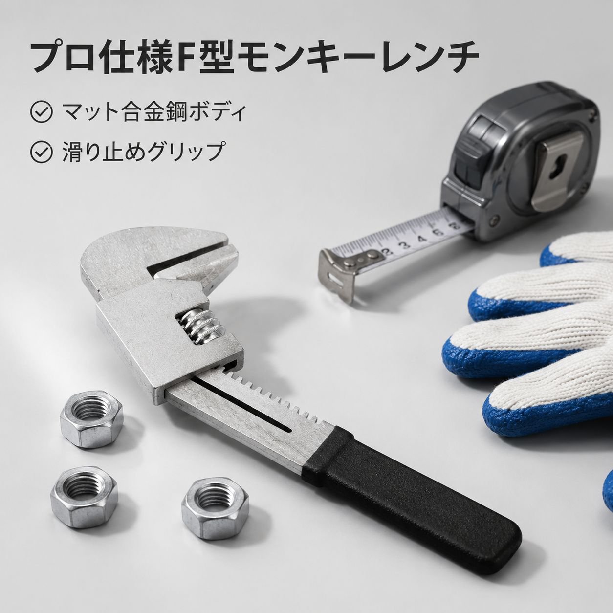 万能ワイド口直角パイプレンチF型スパナ