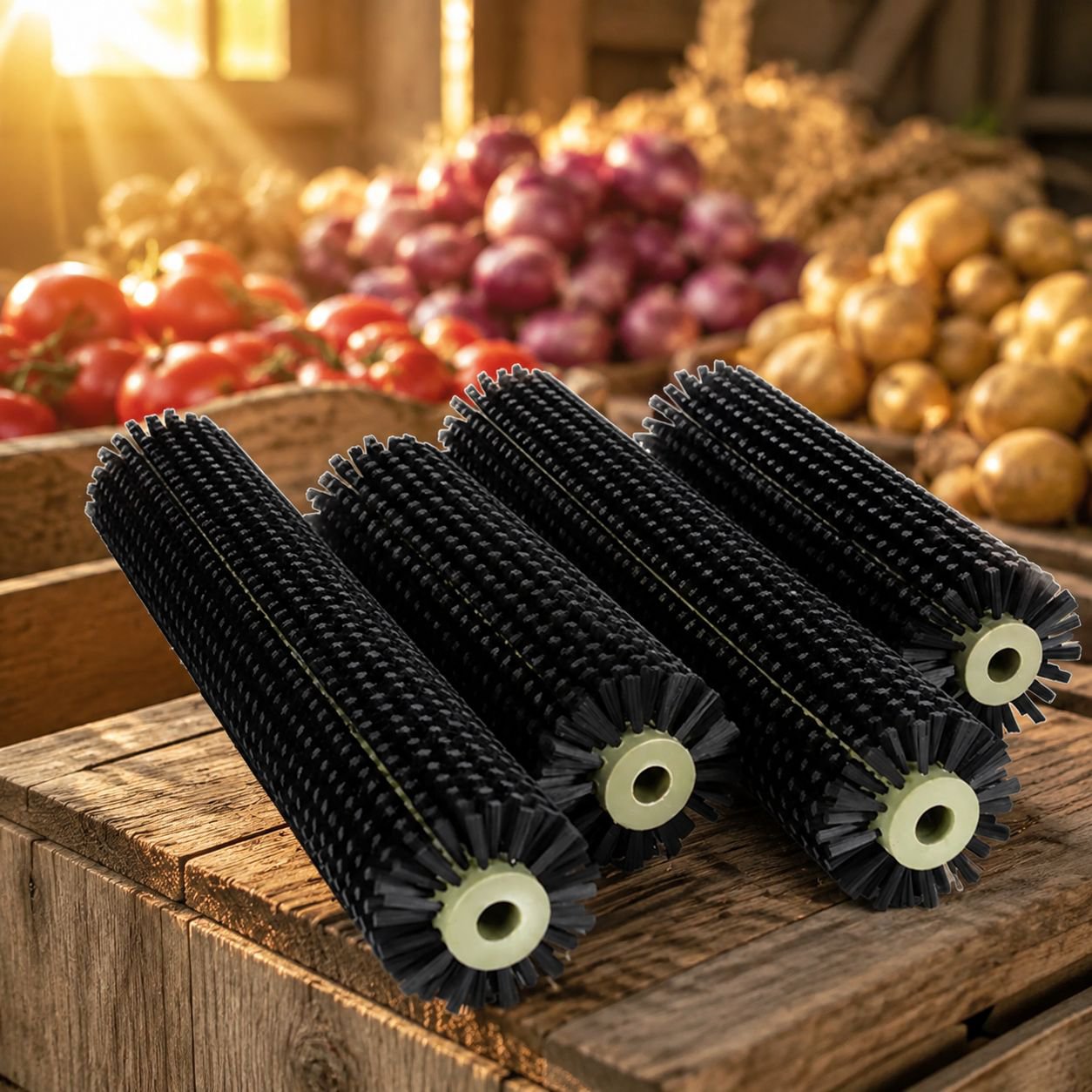 Rodillo de limpieza agrícola para procesar verduras
