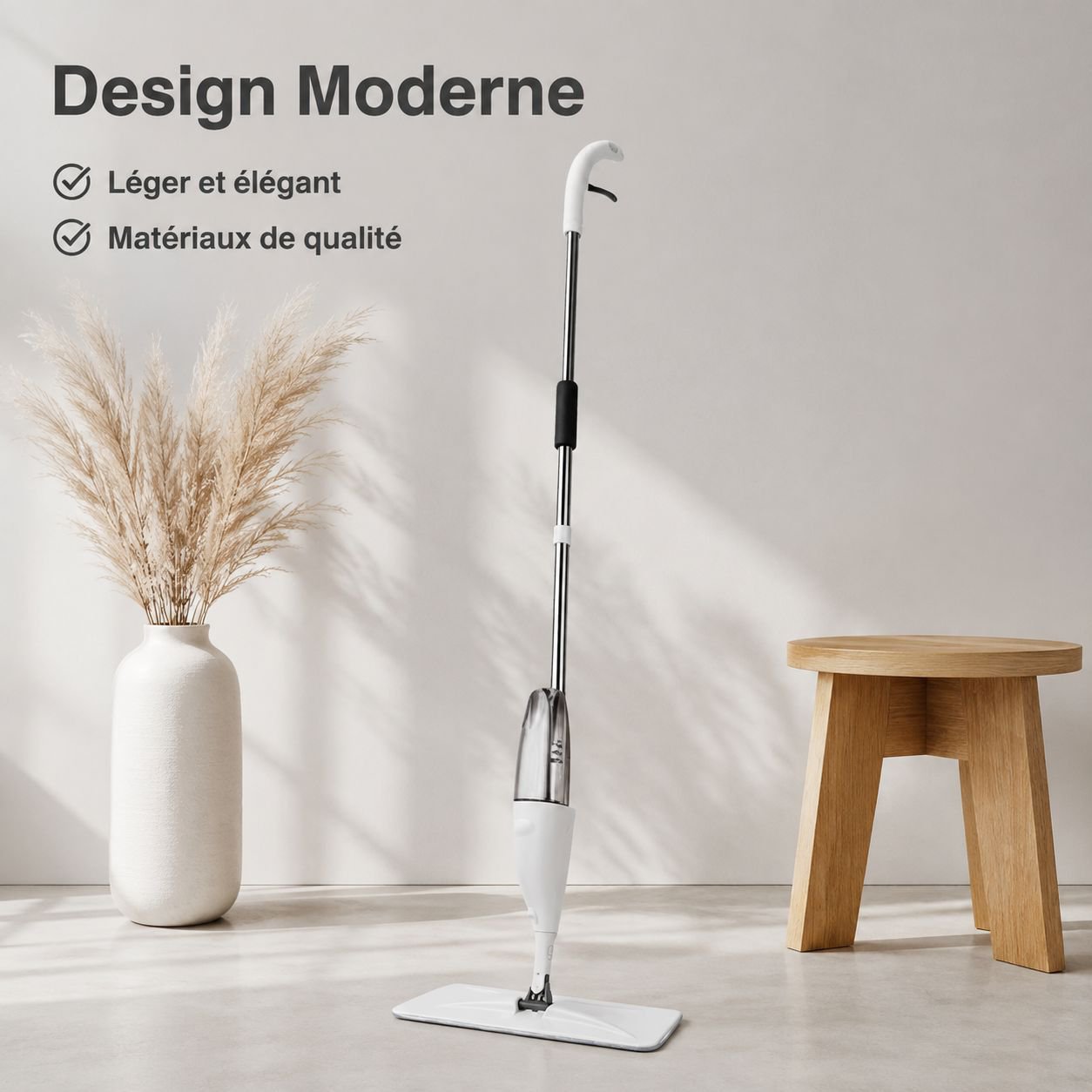 Serpillière spray maison, sans lavage à la main, utilisable à sec et à l’humide