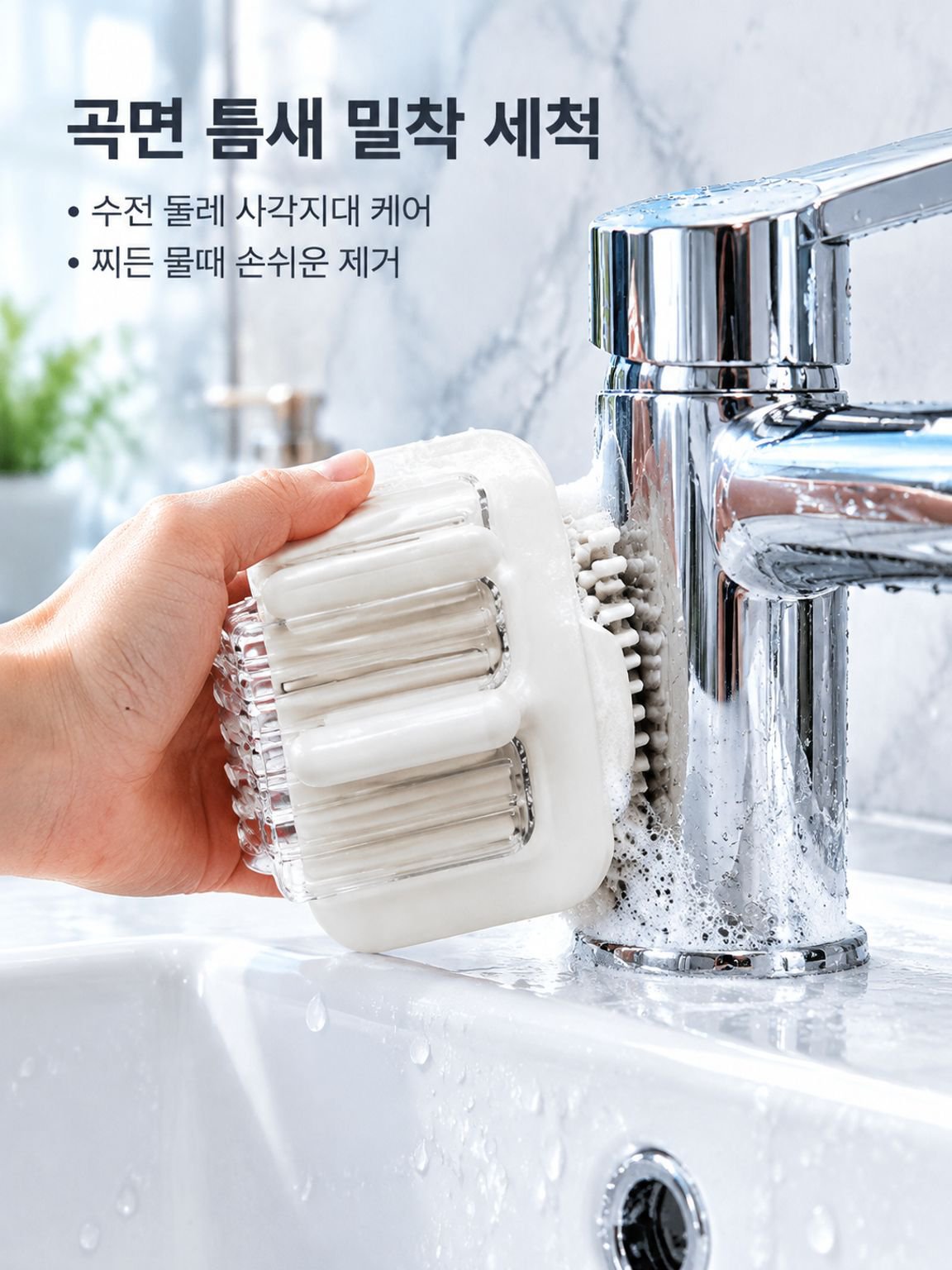 멀티 기능 U자형 양면 클리닝 브러시