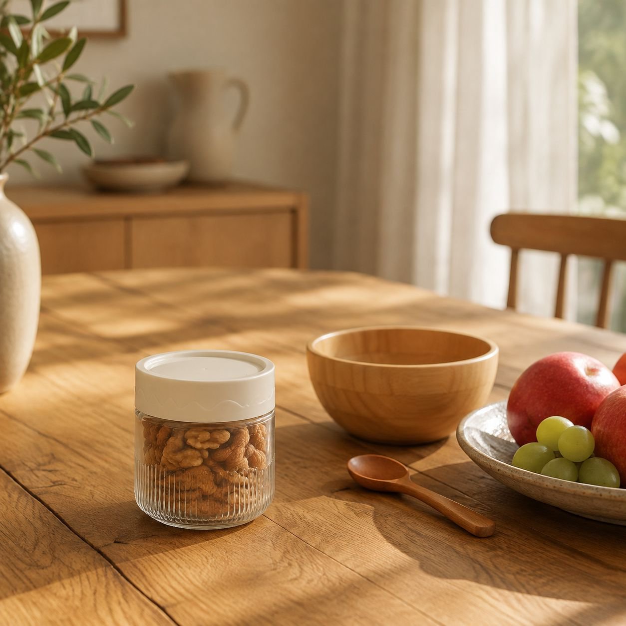 Easy-pour airtight cereal container