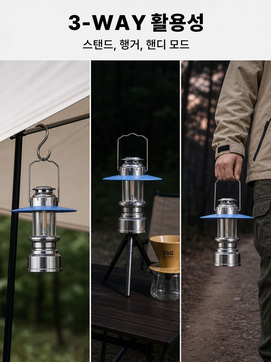 충전식 캠핑 무드 조명 비상등