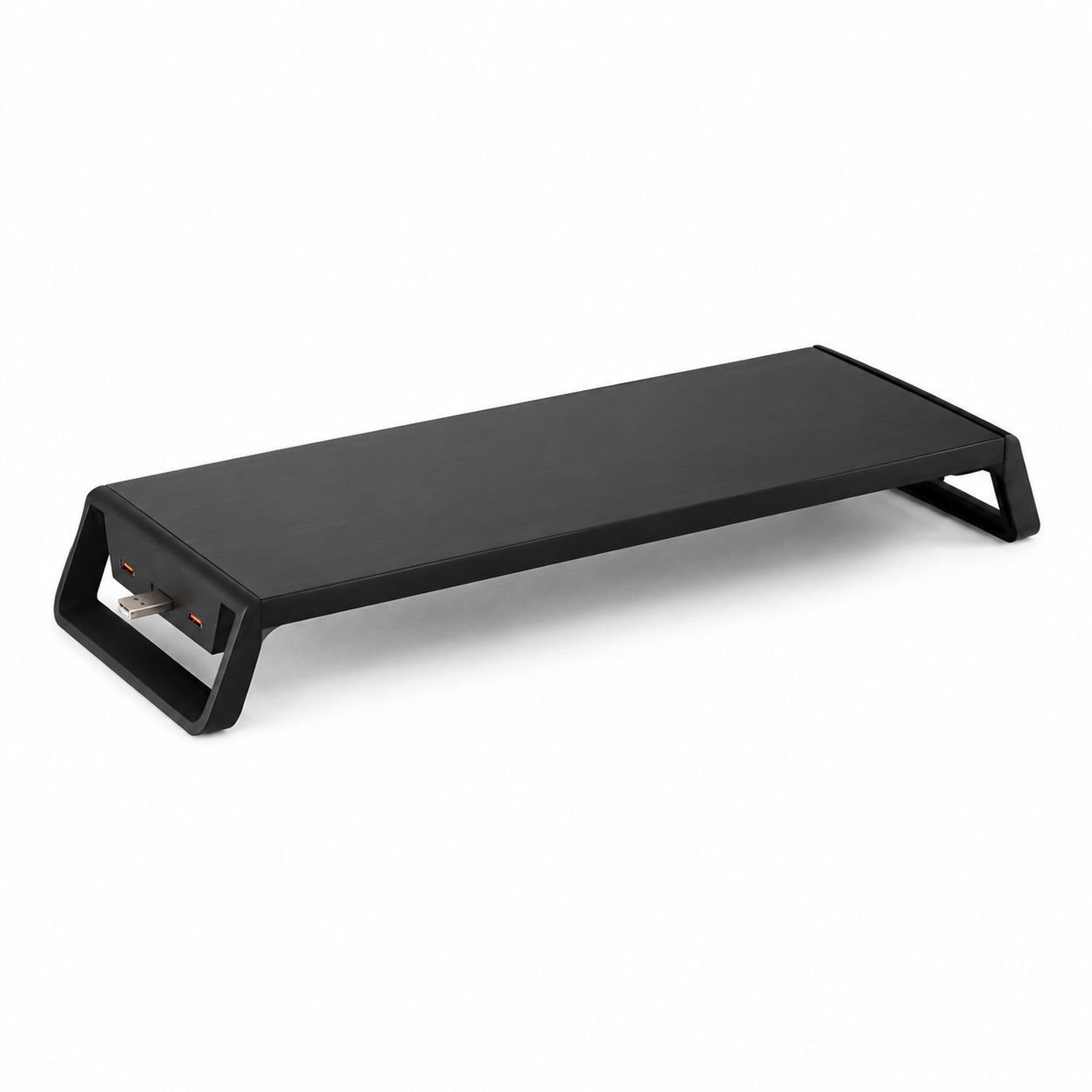 Monitor-Halterung mit USB-Port und Aufbewahrungsregal