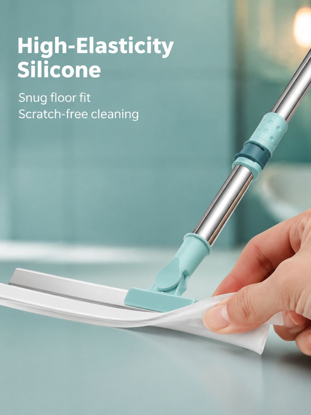 Close-up of double blade technology on sweeper