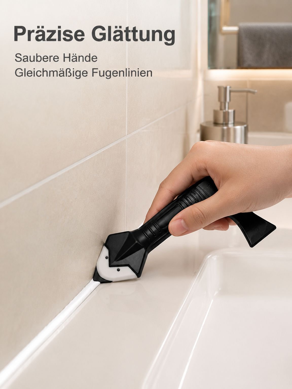 Multifunktionaler 3-in-1-Silikonschaber zum Entfernen von Klebstoffen aus Fugen