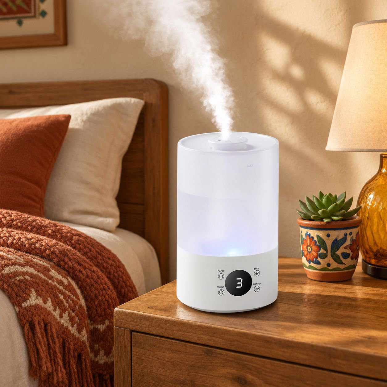 Humidificador de aire de escritorio, gran capacidad de 4L