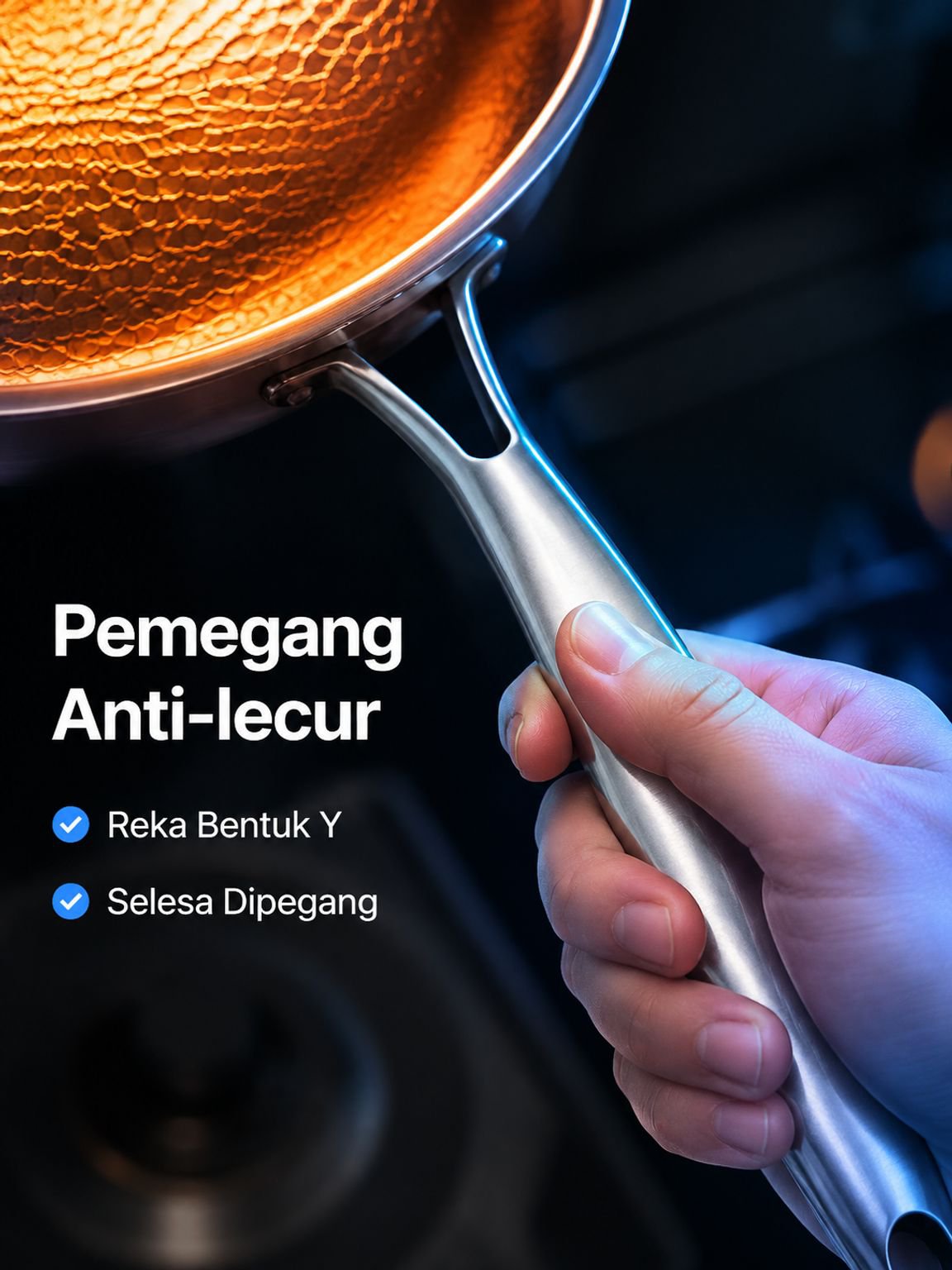 Uncoated Non-Stick Frying Pan