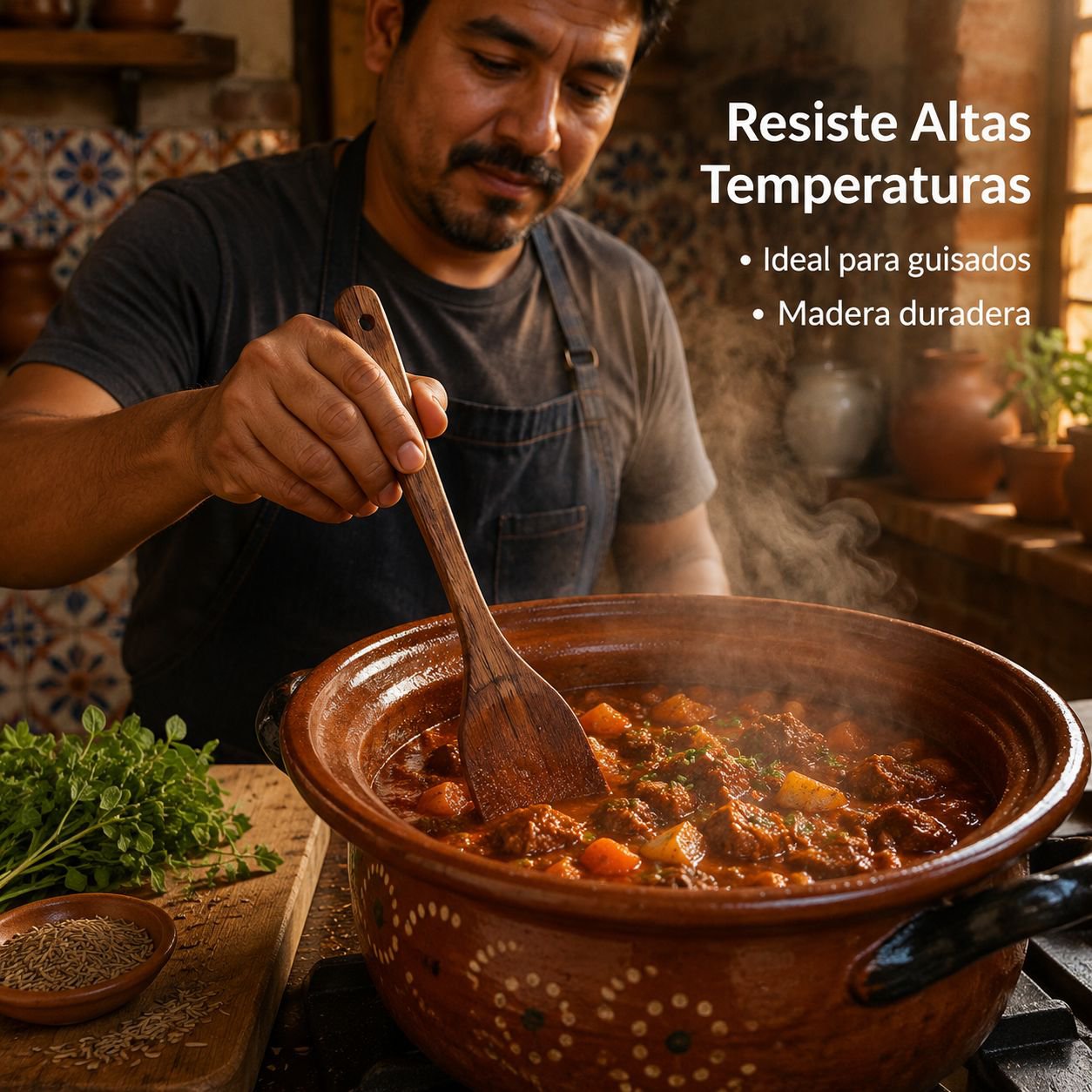 Espátula de madera para cocina