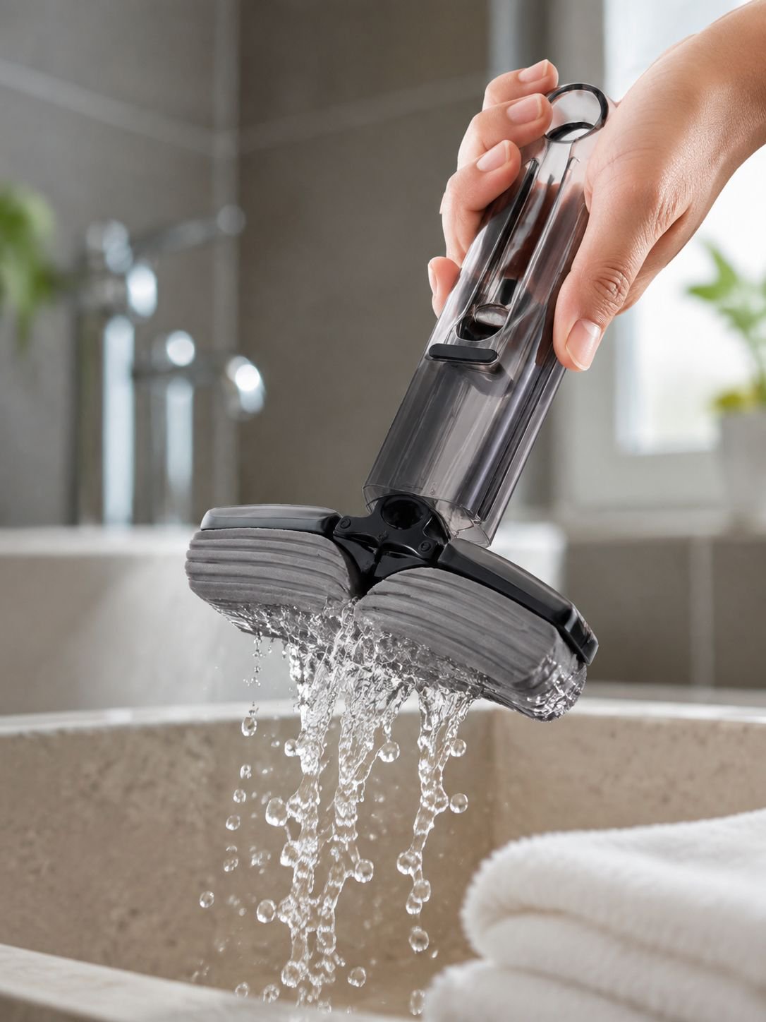 Portable Wet and Dry Mini Mop with Spray Function