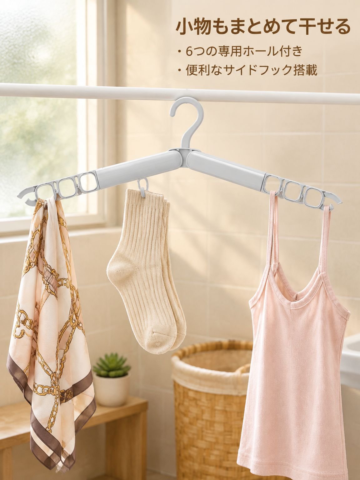 旅行用折りたたみ式衣類ハンガー