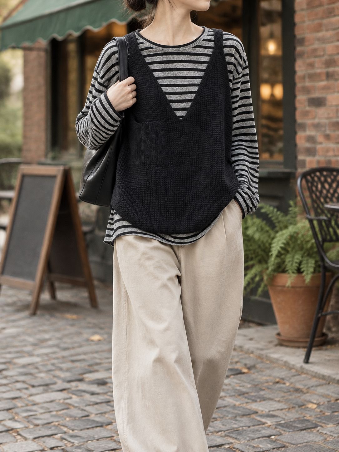 Fashionable pocketed vest for women