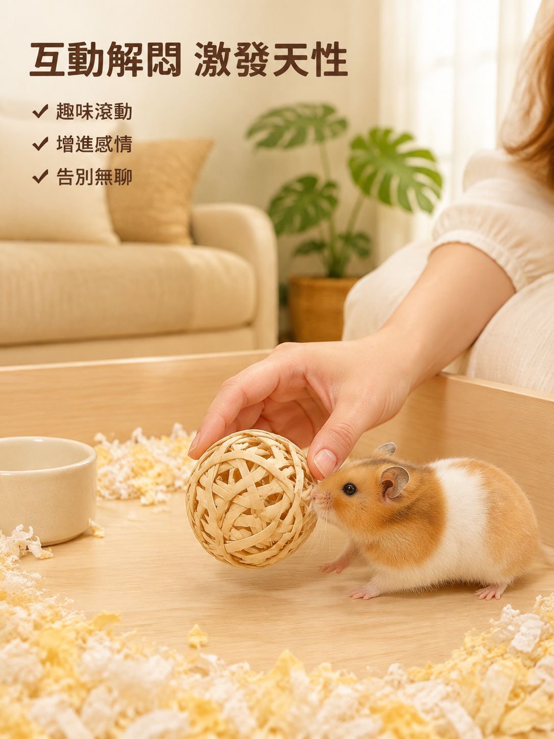 金絲熊專用磨牙藤球玩具