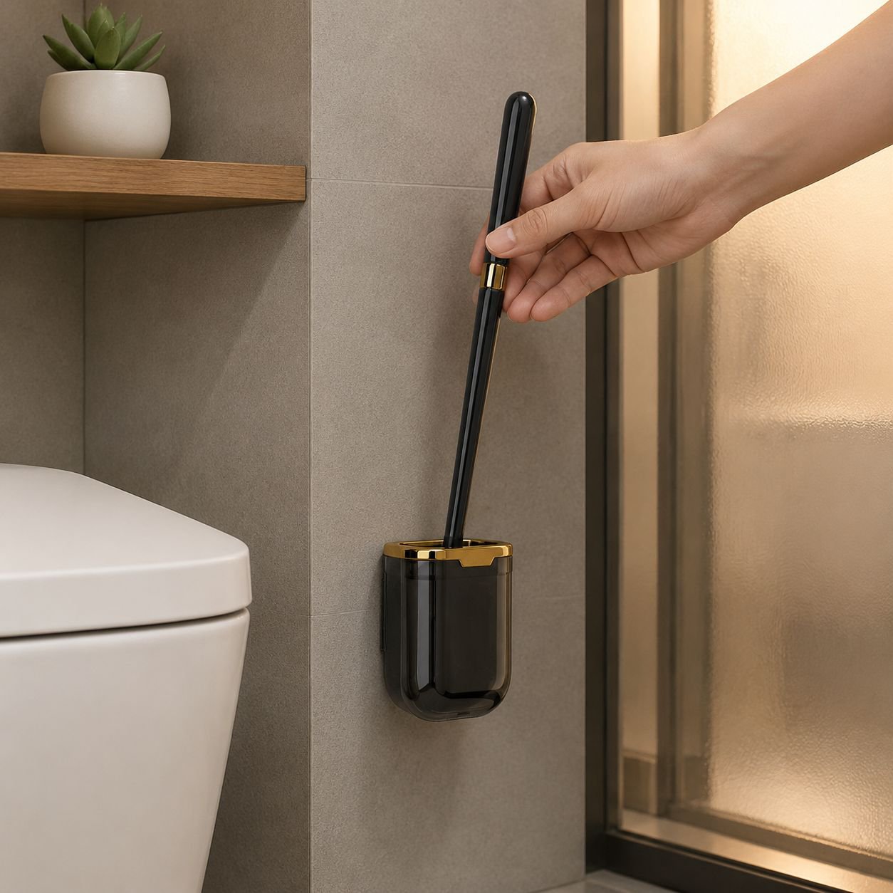 収納しやすいトイレ用ロングハンドルクリーナー