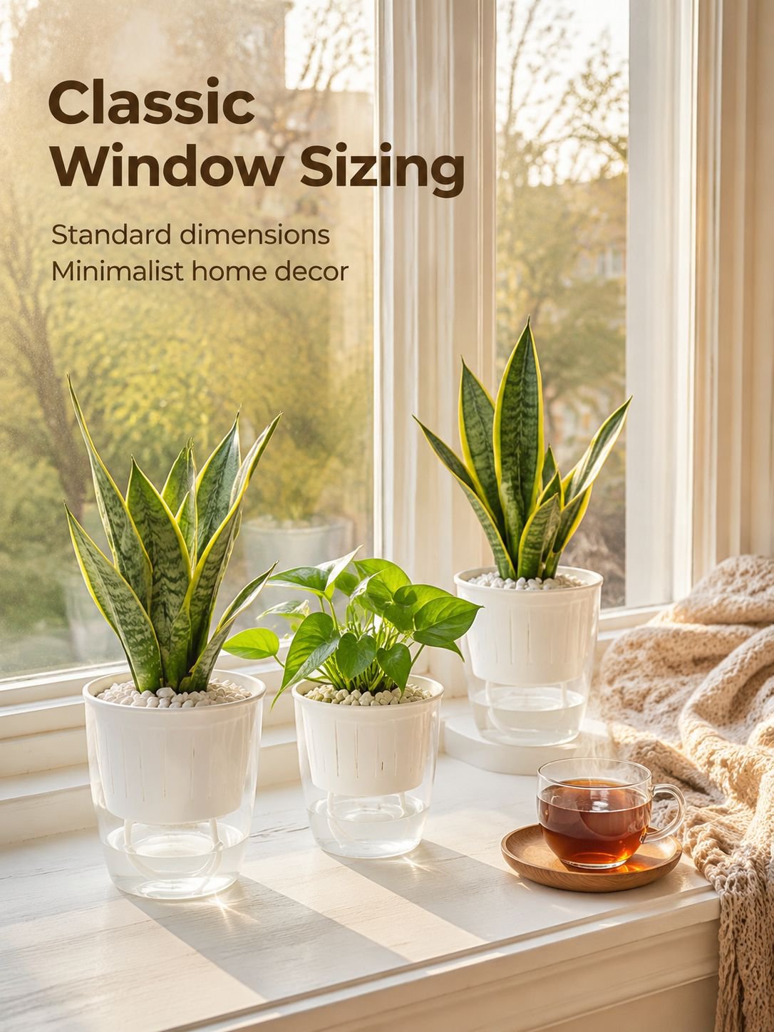 Self-Watering Plastic Flower Pot